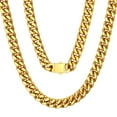 thumbnail image 1 of ChainsProMax Thick Chain Hip Hop Jewelry for Men 22inch Gold Plated Chains Rapper Necklace Men, 1 of 8