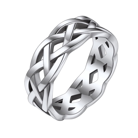 ChainsProMax Irish Celtic Ring Women Stainless Steel Friendship Endless Knot Ring
