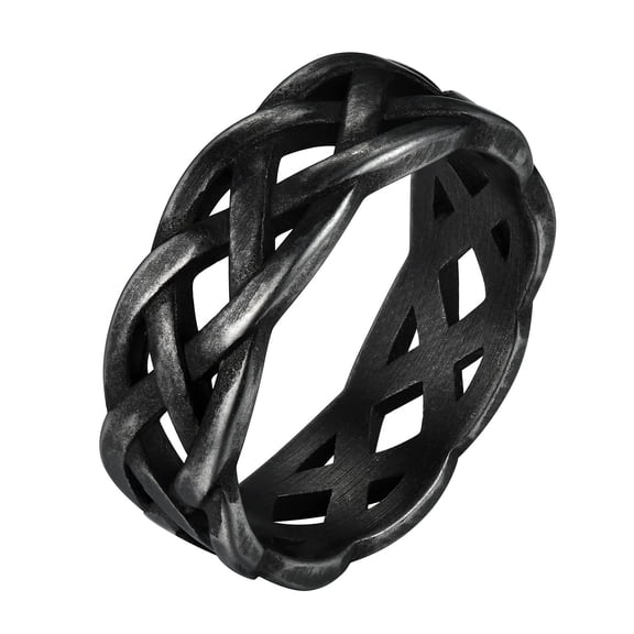 ChainsProMax Irish Ring Size 13 Stainless Steel Scottish Ring Mens Celtic Wedding Bands Thumb Rings