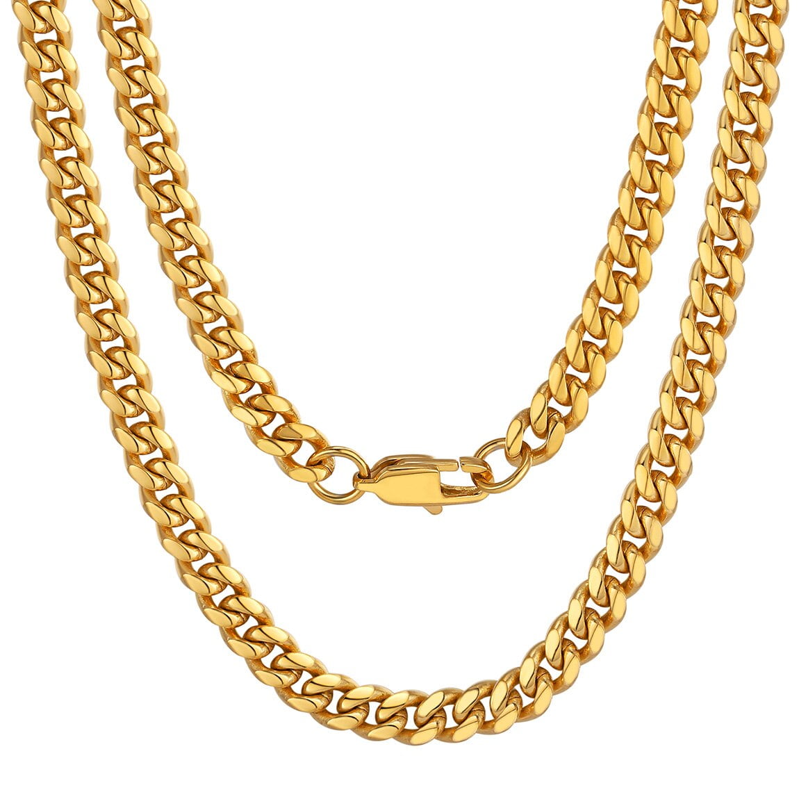 ChainsProMax Long Chains for Men 18K Gold Plated Necklace Collar Mens Gifts for Mens