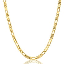 ChainsProMax Men 5mm Figaro Chain Necklace, 316L Stainless Steel/Gold Plated/Black, 18"-30"