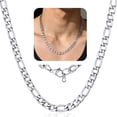 thumbnail image 1 of ChainsProMax Men 8mm Figaro Chain Necklace 316L Stainless Steel Necklace Jewelry Gift for Men Women Fathers Mothers Day, 1 of 8