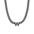 thumbnail image 1 of ChainsProMax Men A-Z Letter Necklace 7mm Cuban Link Chain Necklace Valentine's Day gift for Men, 1 of 9