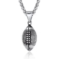 thumbnail image 1 of ChainsProMax Men Ball Necklace Sport Jewelry, Football Lover Confirmation Gift, Chain-22+2", 316L Stainless Steel, 1 of 8