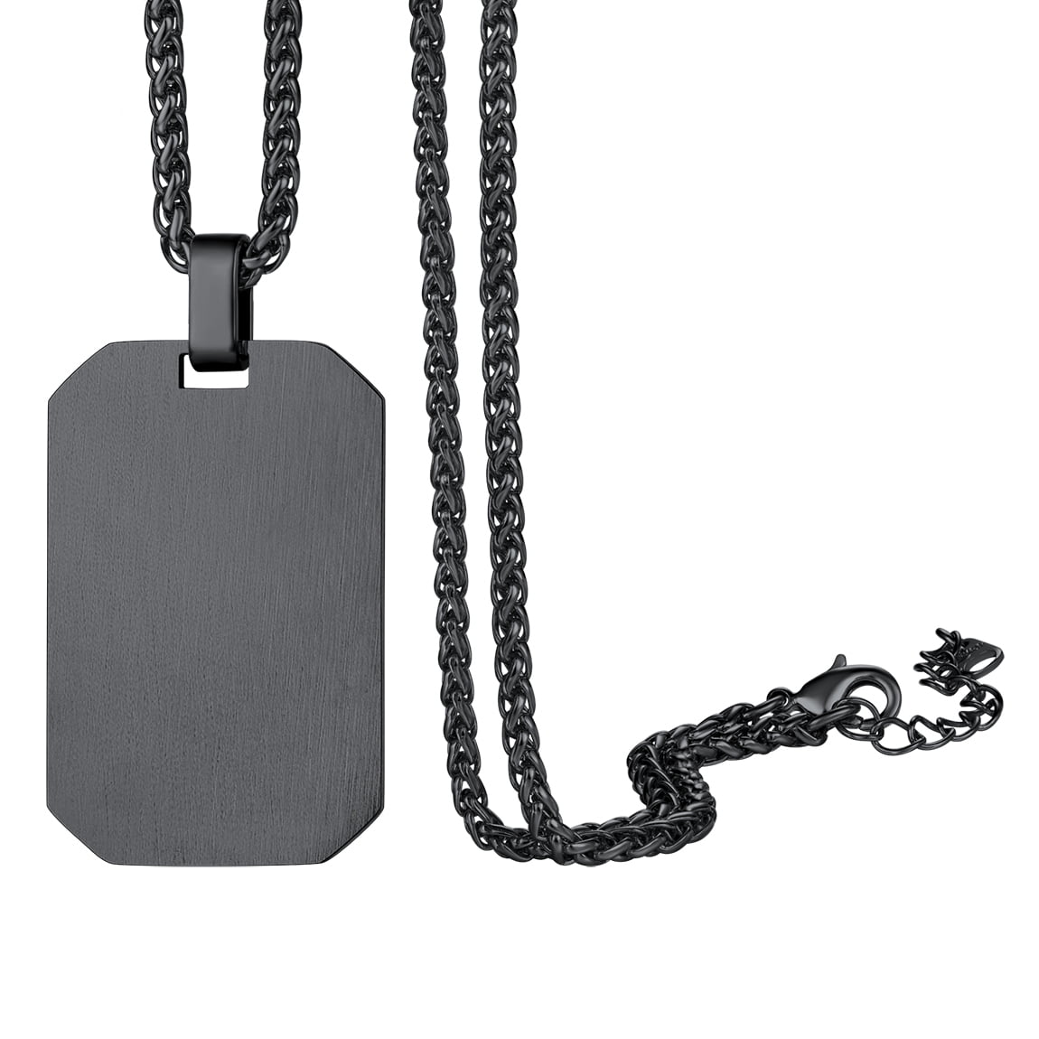 ChainsProMax Men Blank Dog Tags Necklace, Personalized Gifts, Stainless