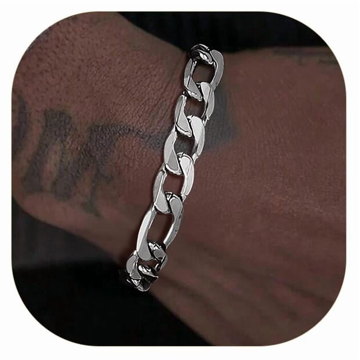 ChainsProMax HipHop Men's Bracelet, 9mm 8.3inch, Stainless Steel