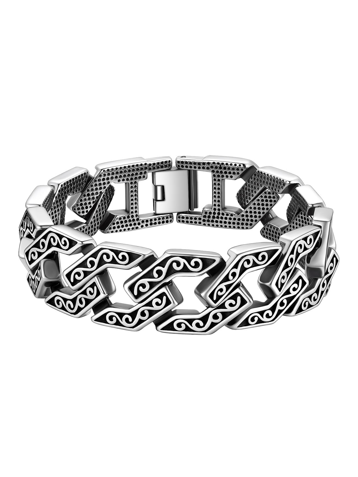 ChainsProMax Men Celtic Knot Bracelet, 316L Stainless Steel Mens Jewelry Gift, 16mm Width, 7.5"-9"