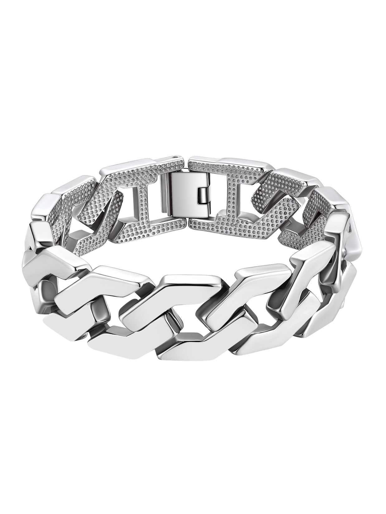 ChainsProMax Men Cuban Link Bracelet, 316L Stainless Steel Mens Jewelry Gift, 16mm Width, 7.5"-9"