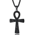 thumbnail image 1 of ChainsProMax Mens Stainless Steel Ankh Cross Necklace, Egyptian Jewelry, 1 of 8