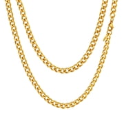 ChainsProMax Mens Stainless Steel Chain Rapper Necklace 4.8mm 14 inch Costume Hip Hop Jewelry Mens Gifts