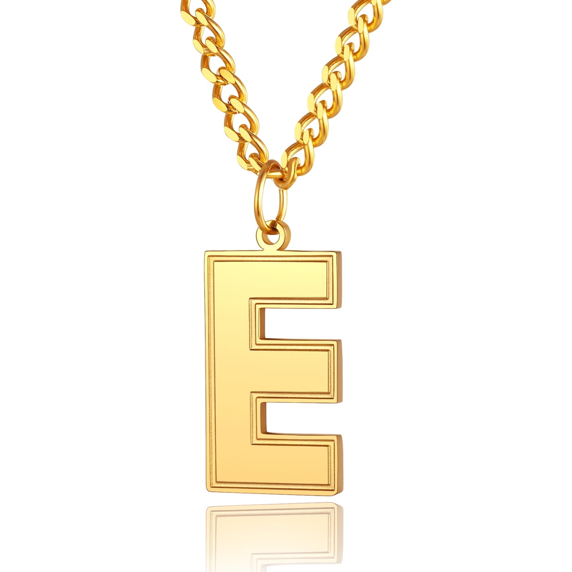 10K White Gold .09 CTW Letter E Diamond Pendant – The Diamond Room By  Spektor