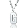 thumbnail image 1 of ChainsProMax Mens Letter Pendant Necklace with Stainless Steel Curb Chain Initial Jewelry Gift, 1 of 9
