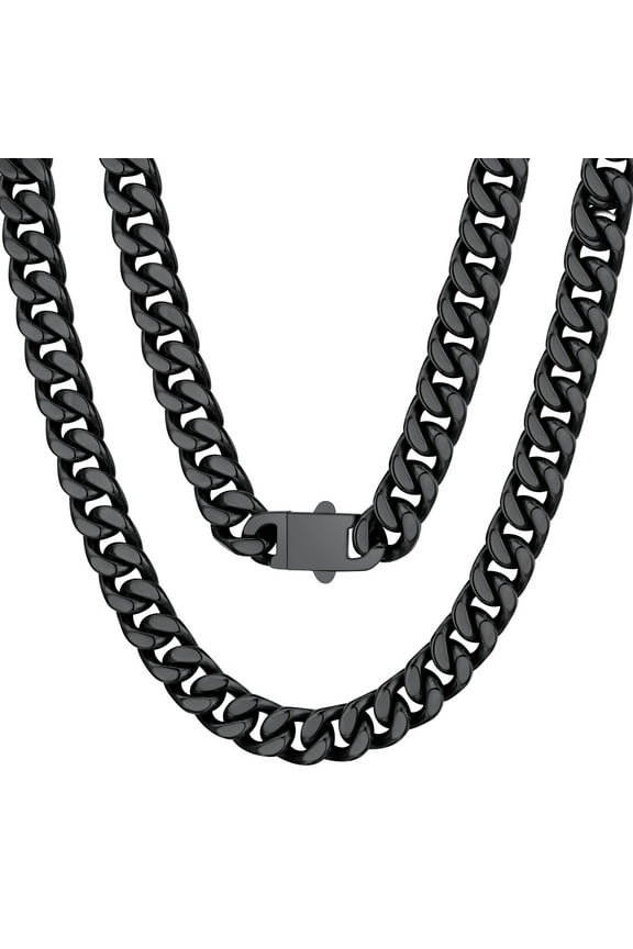 Mens Neck Chains 22inch Mens Chains Black Steel Necklace
