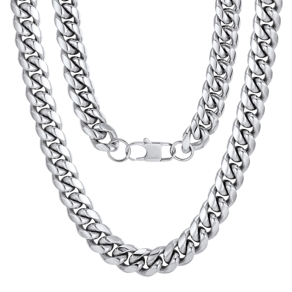 ChainsProMax Mens Silver Chain Stainless Steel 20inch 14MM Strong ...