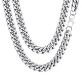 ChainsProMax 14MM Stainless Steel Cuban Link Chain Necklace, 18inch ...