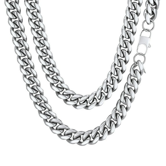 ChainsProMax Mens Stainless Steel Chain Hip Hop Rapper Necklace Jewelry Mens Gifts