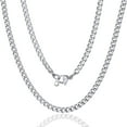 thumbnail image 1 of ChainsProMax Mens Stainless Steel Necklace 3mm 20 inch Cuban Link Chain Mens Neck Chain, 1 of 8