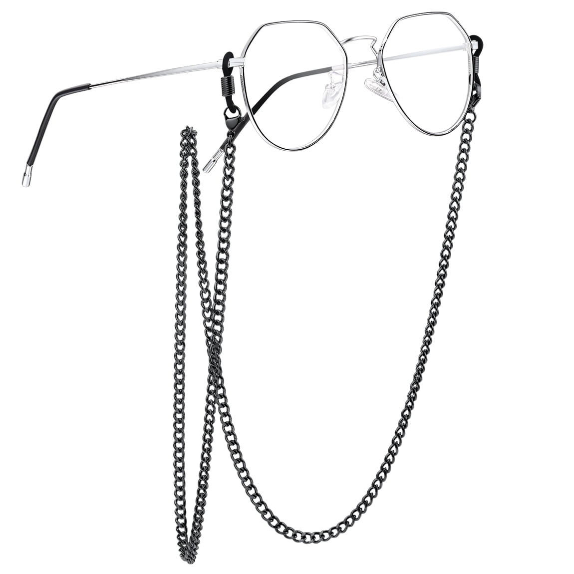 Silver Paperclip Eyeglass Chain Minimalist Glasses Chain 