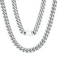 thumbnail image 1 of ChainsProMax Rapper Chain 30inch 9mm Cuban Necklace Stainless Steel Chain Necklace, 1 of 8