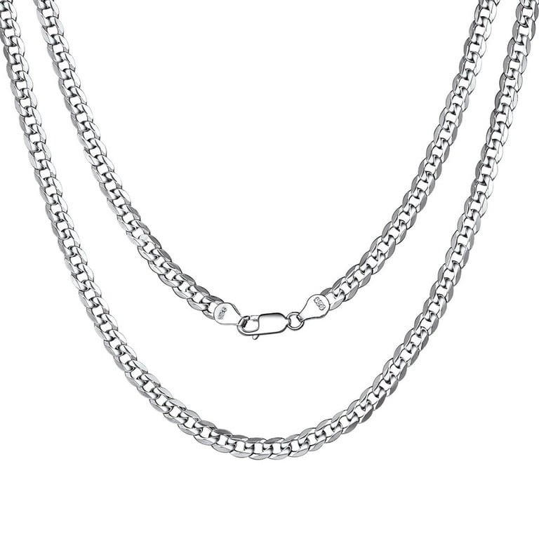 Cuban Chain Best Silver Necklace For Men ChainsProMax Solid 925