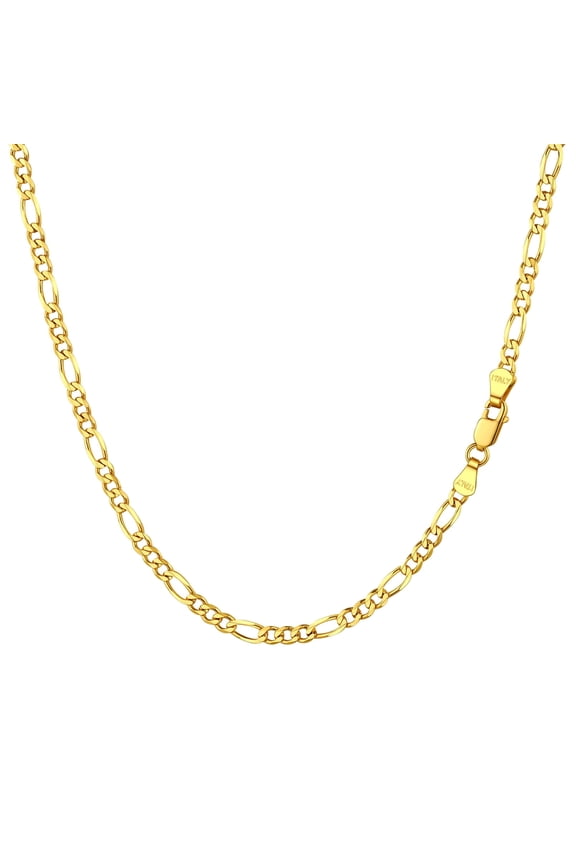 Solid 925 Sterling Silver Figaro Chain Men Women Necklace, 3mm/5mm, 14"-28", Jewelry Gifts for Men/Women