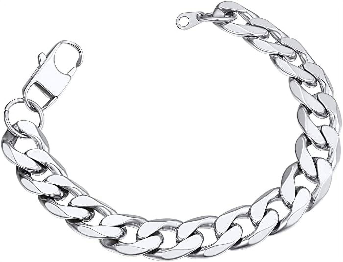 ChainsProMax Stainless Steel Bracelet Mens Wrist Chain 13mm 7.5 inch