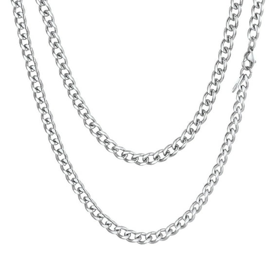 ChainsProMax Stainless Steel Chain Necklace for Men 24 inch Curb Link Jewelry Boyfriend Mens Gifts