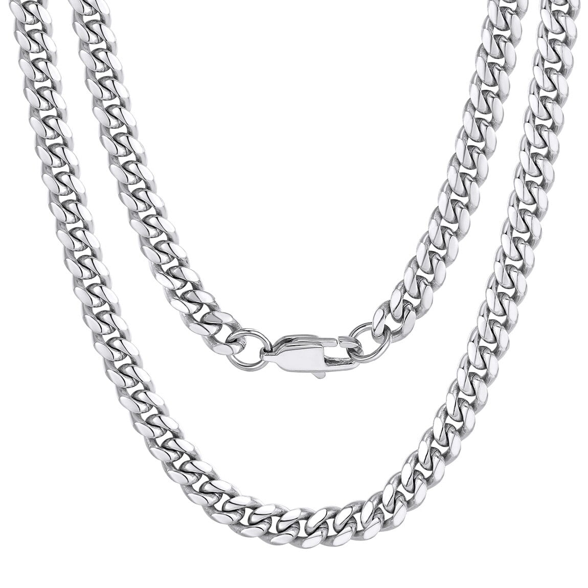 Stainless Steel 24 inch long 6 MM Wide Square Curb Link Chain – Jewelry by  Glassando