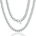 thumbnail image 1 of ChainsProMax Stainless Steel Silver Chain Necklace for Women 6mm Choker Curb Chain Length 14 inch, 1 of 8