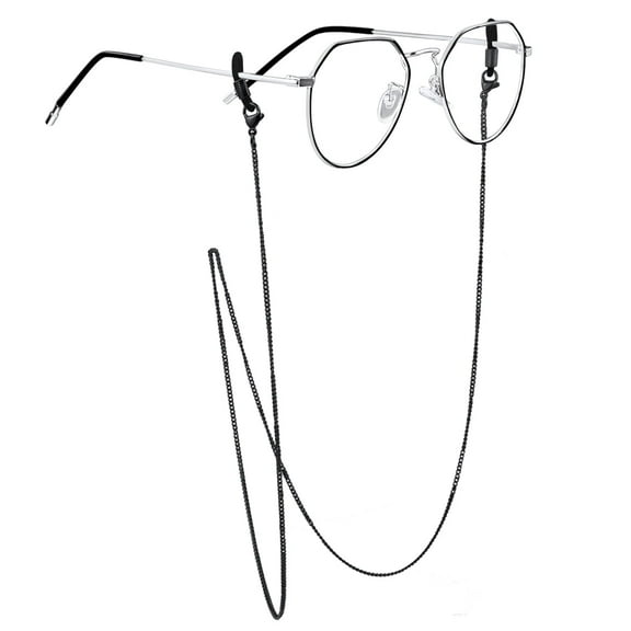ChainsProMax Sturdy Eyeglasses Chain Accessory for Men Women, 316L Stainless Steel Black Plated