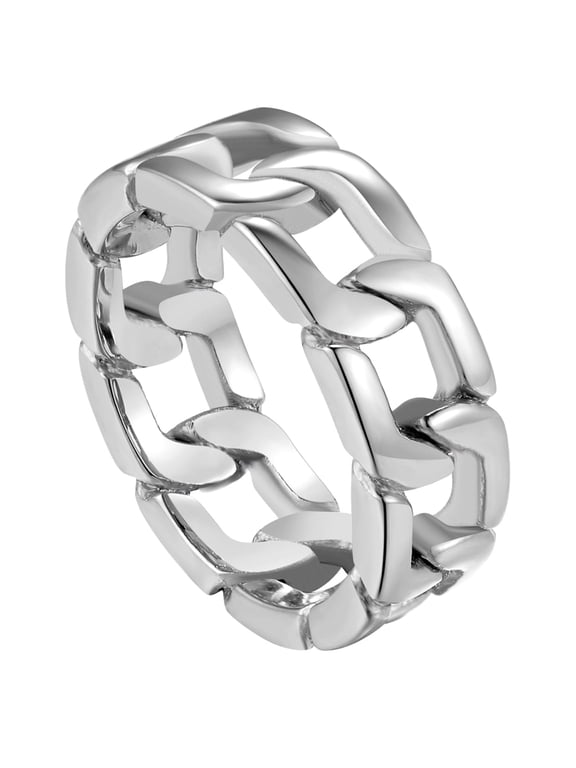 Thumb Ring Size 12 Stainless Steel Men Finger Ring Chain Rings
