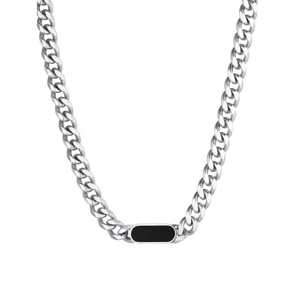 ChainsProMax Women 16" Choker Necklace, Cuban Link Chain Necklace for Men Women, Stainless Steel Jewelry Gift