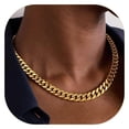 thumbnail image 1 of ChainsProMax Women Choker Chunky Chain Stainless Steel Cuban Link Chain Necklace Mothers Day Gift for Mom Daughter, 1 of 7
