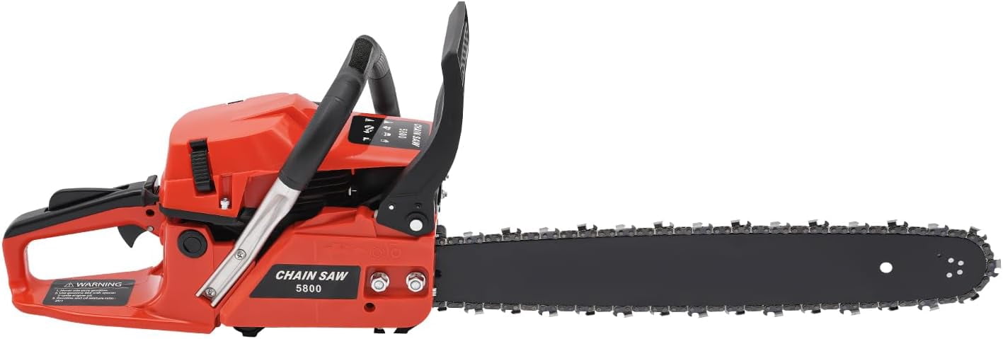 Chainsaw 58CC Power Chain Saw,20 Inch Guide Board Chain saws 2-Stroke Gasoline Handheld Cordless Petrol Chain Saws for Trees Gas Powered Farm, Ranch and Garden Tools