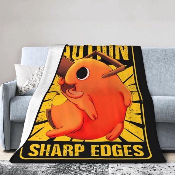 Chainsaw Anime Man Blanket Throw Blanket Lightweight Blanket for Bedroom Living Rooms Sofa Couch 80"X60"