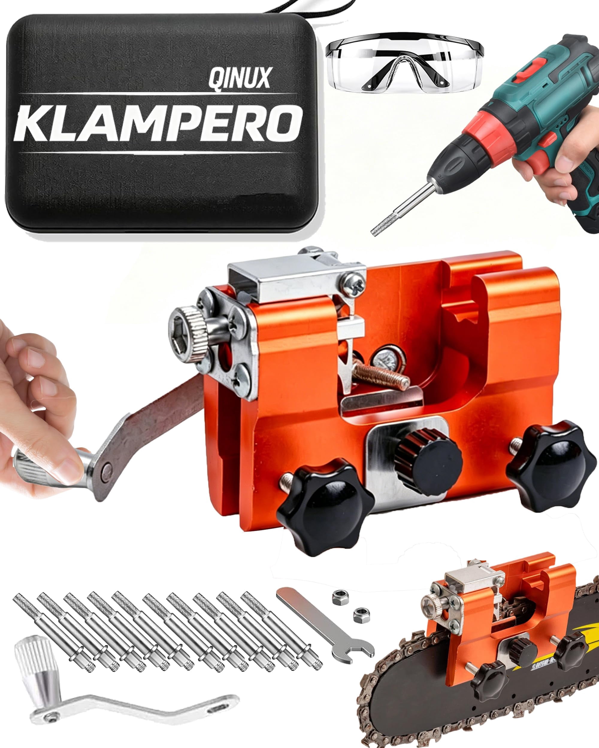 Chainsaw Blade Sharpener – Manual Portable Chain Sharpening Tool Kit ...