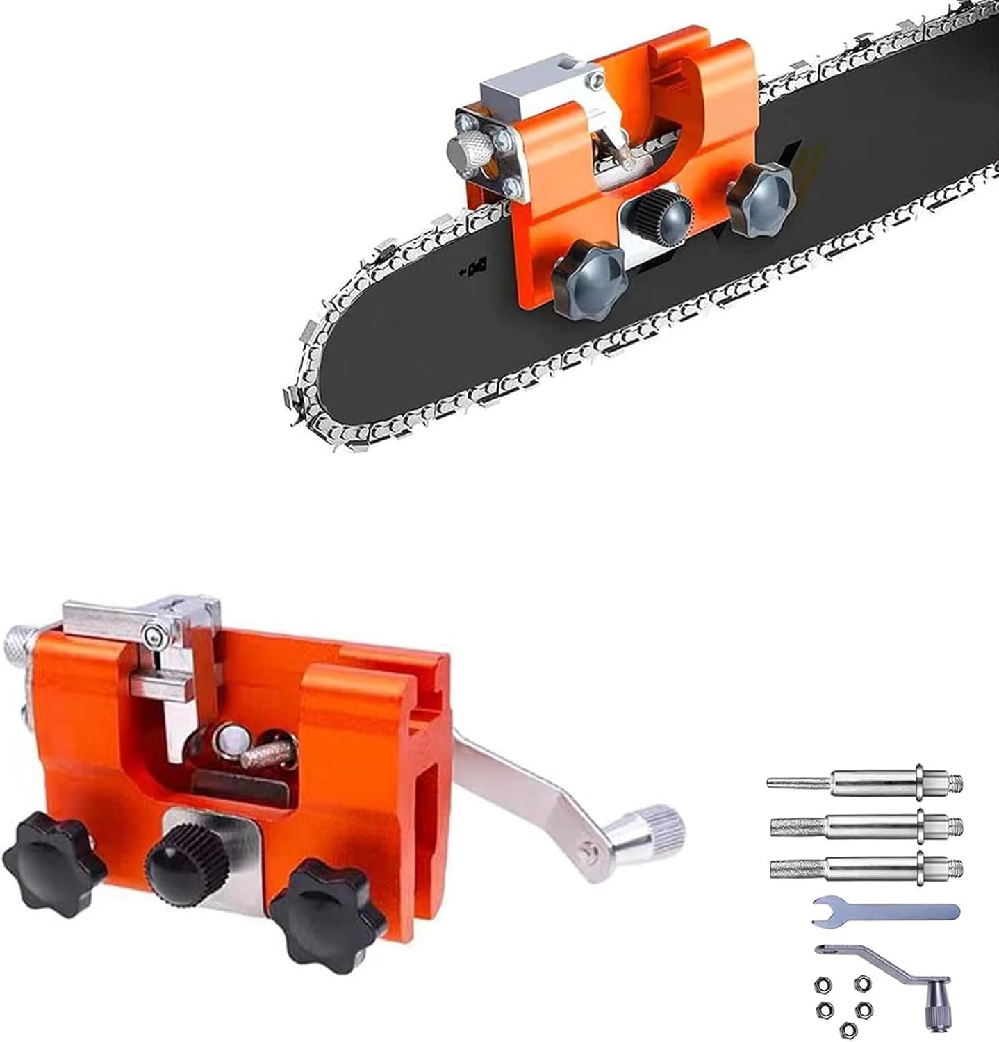 Chainsaw Chain Sharpener, Saw Sharpener, Portable Hand Crank Chainsaw ...