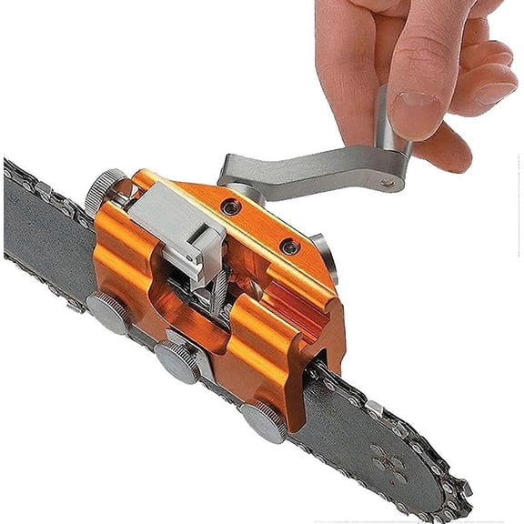 Chainsaw Chain Sharpening Jig, Portable Hand Crank Sharpener Kit