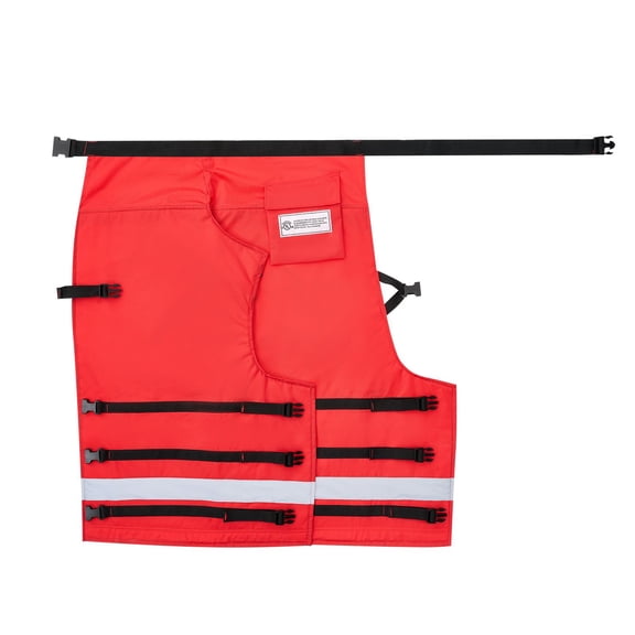Chainsaw Chaps Wrap Class D 8 Layer Wrap Style Chainsaw Pants with Adjustable Belt and Gear Pocket Chain Saw Chaps for Men Women Chainsaw Safety Equipment for Loggers Forest Workers Large
