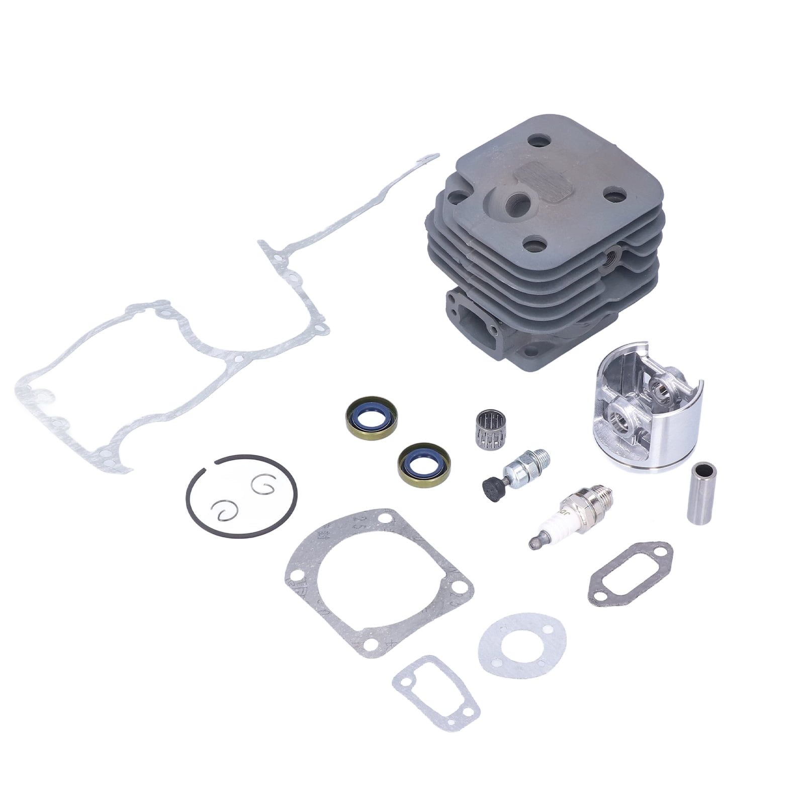 Chainsaw Cylinder Piston Kit Relief Valve Spark Plug 52mm Fit for