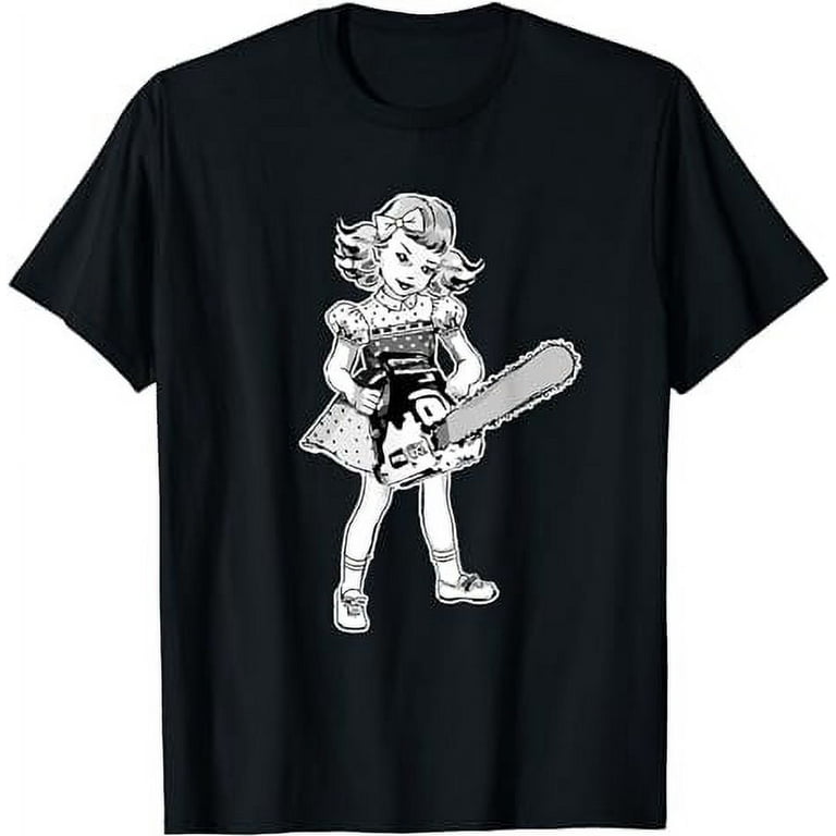Chainsaw Girl Punk Goth Horror Fan Shirt Chainsaw Girl Punk Goth Horror Fan Shirt