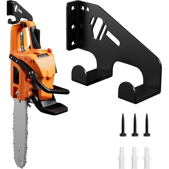 Chainsaw Hanger Wall Mount - Heavy Duty Chainsaw Holder for Garage Organization, Storage Shed Organizer, Chainsaw Rack with Protective Pad, Garage Tools, 1 Pack