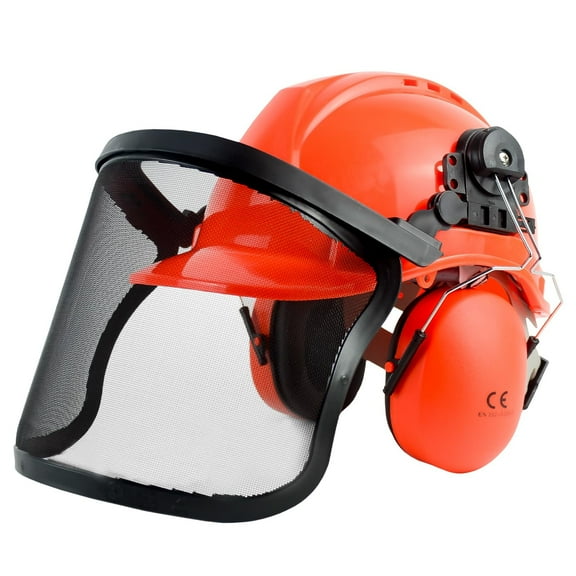 YesRight Chainsaw Helmet with Face and Ear Muffs, Forestry Safety Helmet