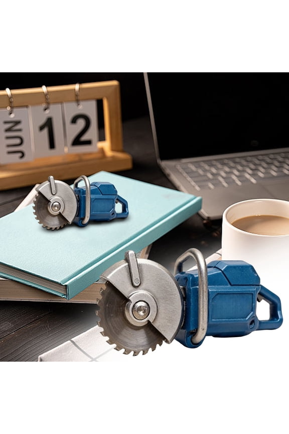 Chainsaw Keychain Pendant, Stainless Steel Miniature Tool Charm, Outdoor and Everyday Accessory, Perfect Holiday Gift for Men and Women