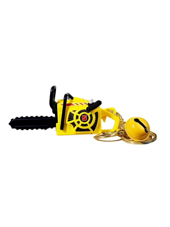 Chainsaw Keychain With Pull Start Design, Mini Adventure EDC Key Ring, Durable Outdoor Gear Accessory for Keys Bags Backpacks, Fun Gift for Tool Lovers