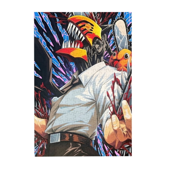 Chainsaw Man 300 Piece Puzzles,Wooden Jigsaw Puzzle,Home Decor Birthday Party Gift,Fun And Challenging Family Games