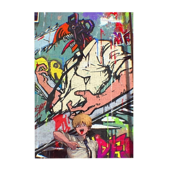 Chainsaw Man 300 Piece Puzzles,Wooden Jigsaw Puzzle,Home Decor Birthday Party Gift,Fun And Challenging Family Games