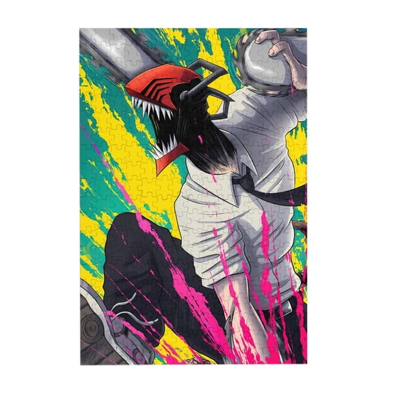 Chainsaw Man 300 Piece Puzzles,Wooden Jigsaw Puzzle,Home Decor Birthday Party Gift,Fun And Challenging Family Games