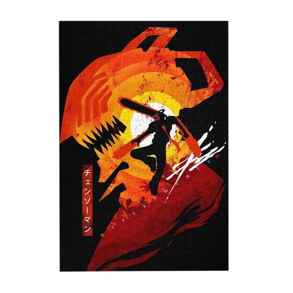 Chainsaw Man 300 Piece Puzzles,Wooden Jigsaw Puzzle,Home Decor Birthday Party Gift,Fun And Challenging Family Games