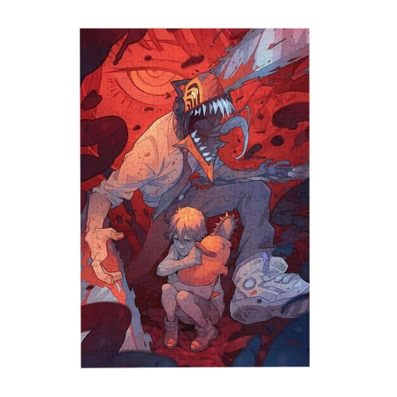 Chainsaw Man 300 Piece Puzzles,Wooden Jigsaw Puzzle,Home Decor Birthday Party Gift,Fun And Challenging Family Games